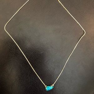 Kendra Scott blue and gold necklace